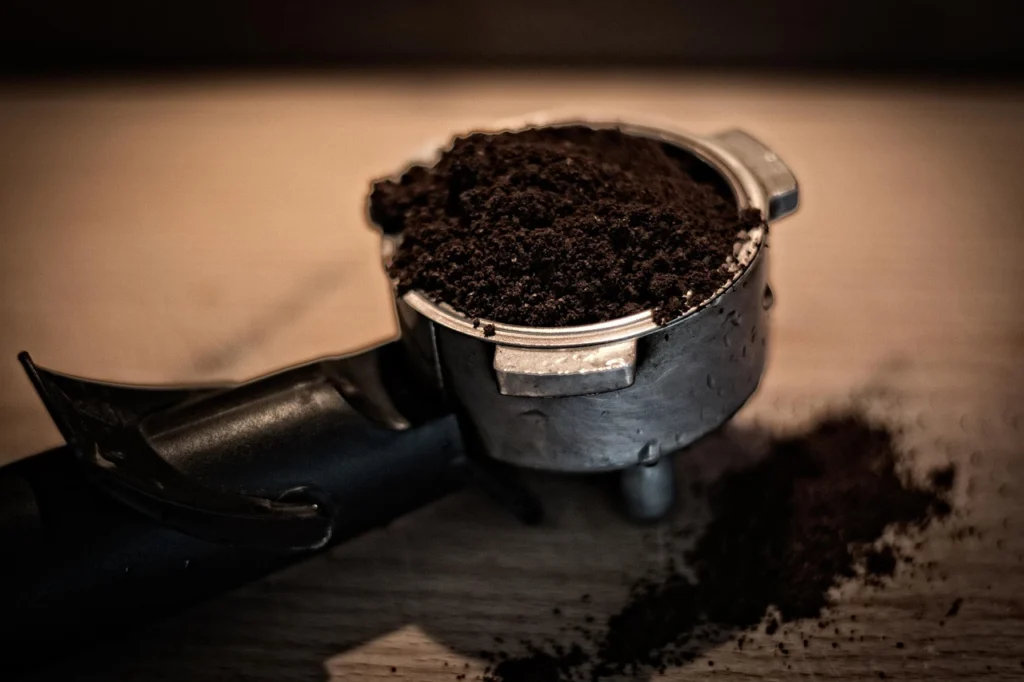 laptop with SEO tools and coffee for content optimization